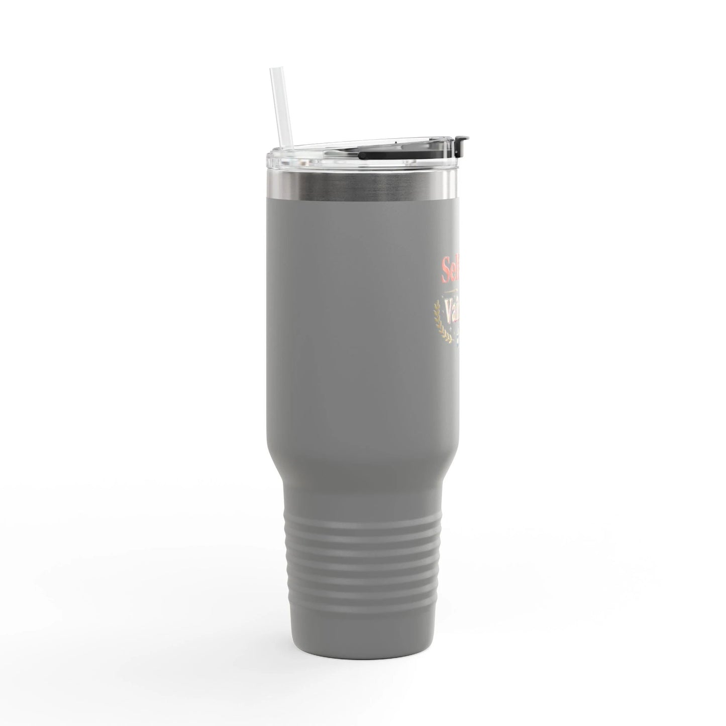 40oz Insulated Travel Mug - "Self-Care is my Vain-Game" Comfort Coffee Tumbler by Printify