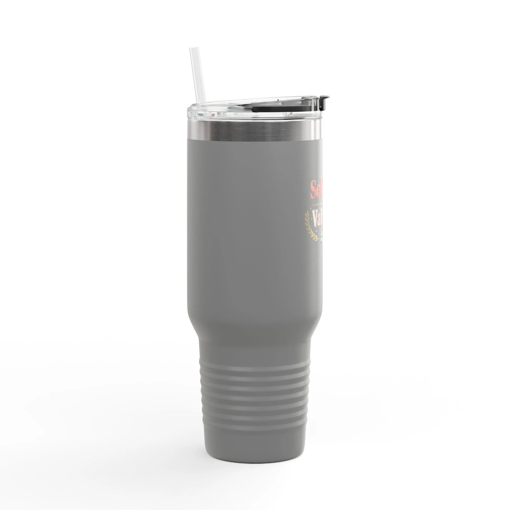 40oz Insulated Travel Mug - "Self-Care is my Vain-Game" Comfort Coffee Tumbler by Printify