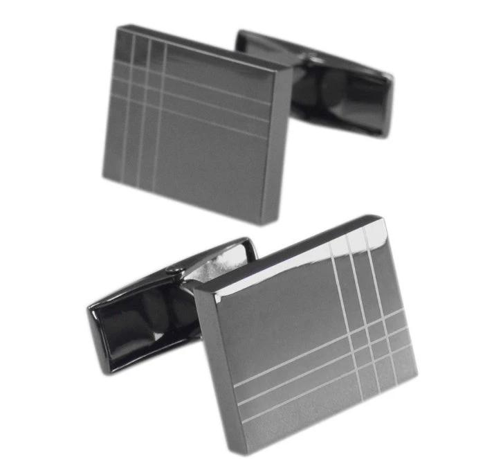Striped Men's French Shirt Cufflinks by GJG Denim