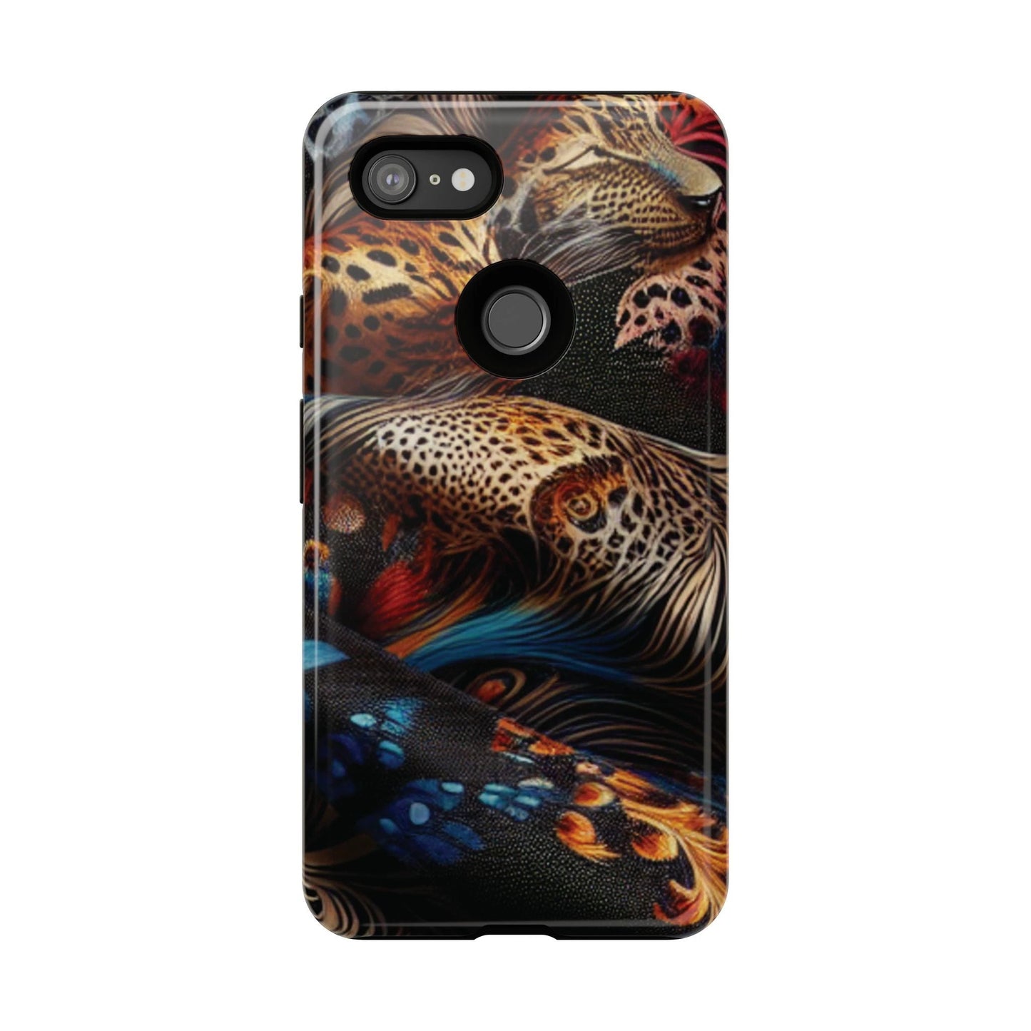 Stylish Tough Phone Case with Elegant Black and Gold Design by Printify