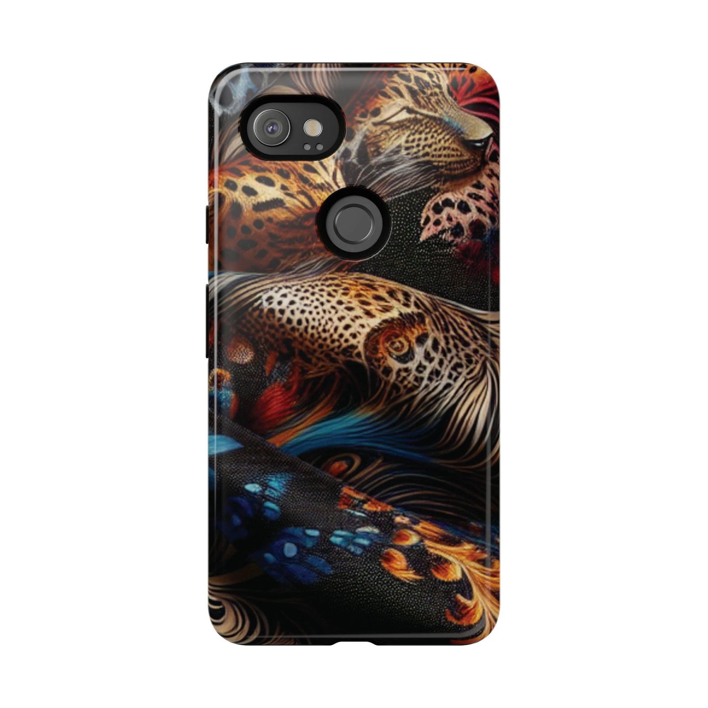 Stylish Tough Phone Case with Elegant Black and Gold Design by Printify