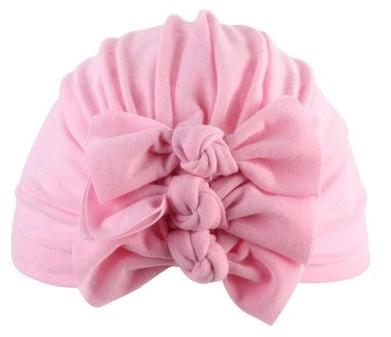 Pleated bowknot baby hat by GJG Denim
