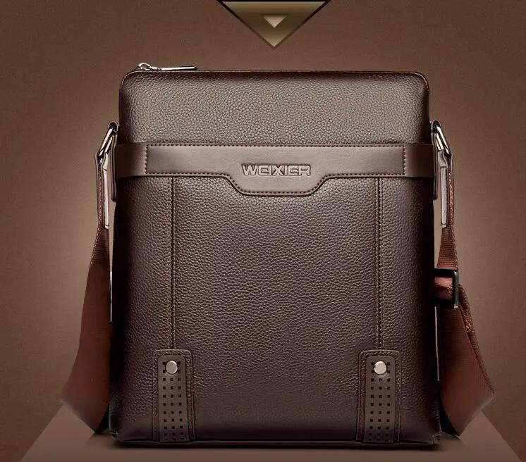 Fashion PU Leather Messenger Bag For Men by GJG Denim