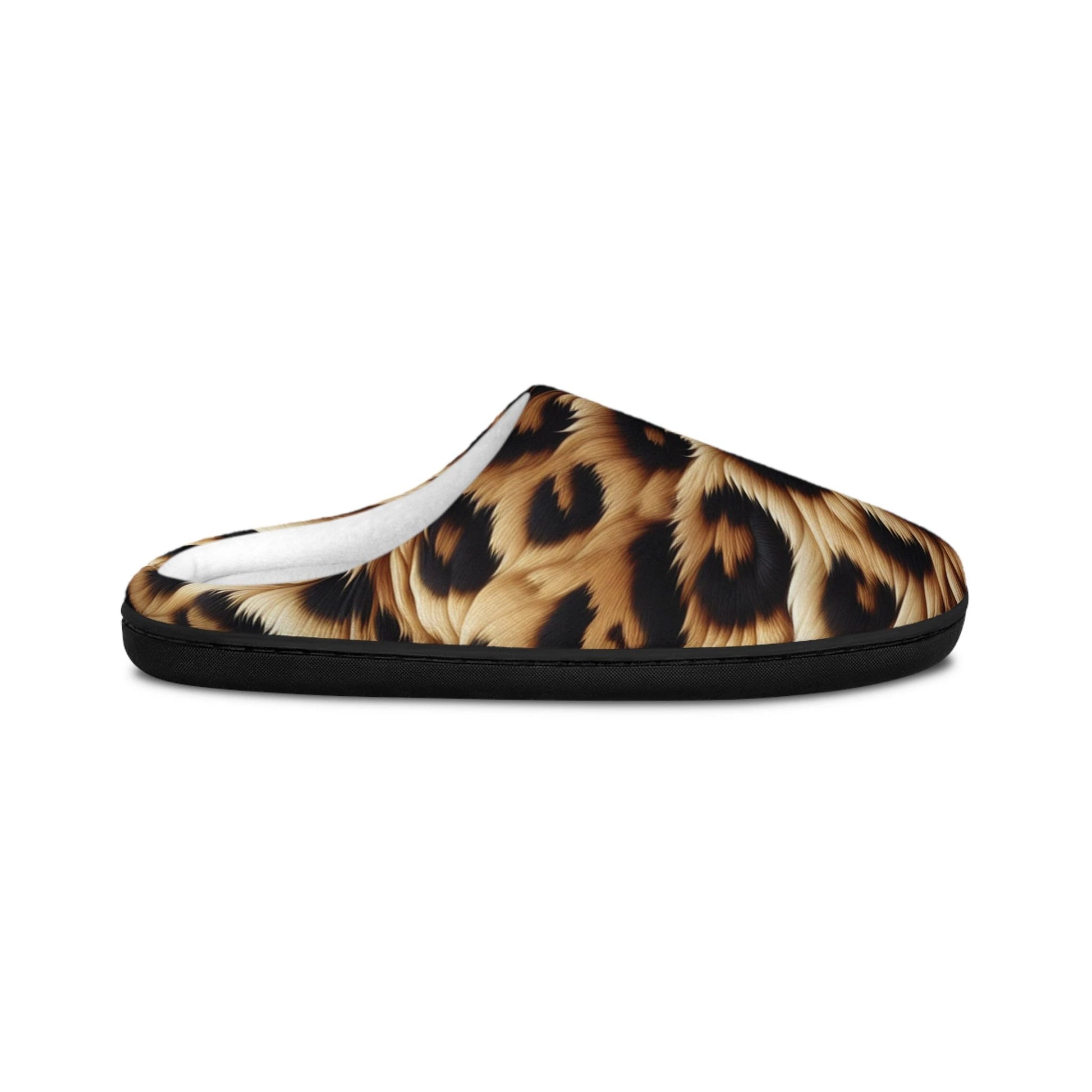 Chic Leopard Print Women's Indoor Slippers | Cozy Footwear, Home Relaxation, Gift for Her, Trendy House Slippers, Animal Print Decor by Printify