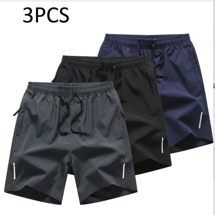 Fashionable Zippered Pocket Casual Men's Shorts (Set Of 3) by GJG Denim