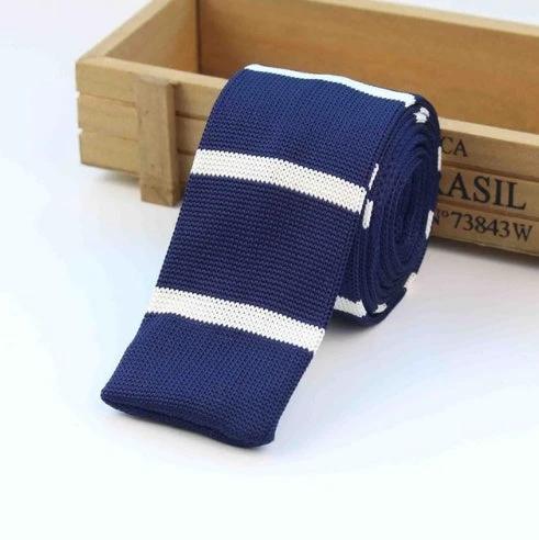 Men's Knitted Leisure Striped Ties by GJG Denim