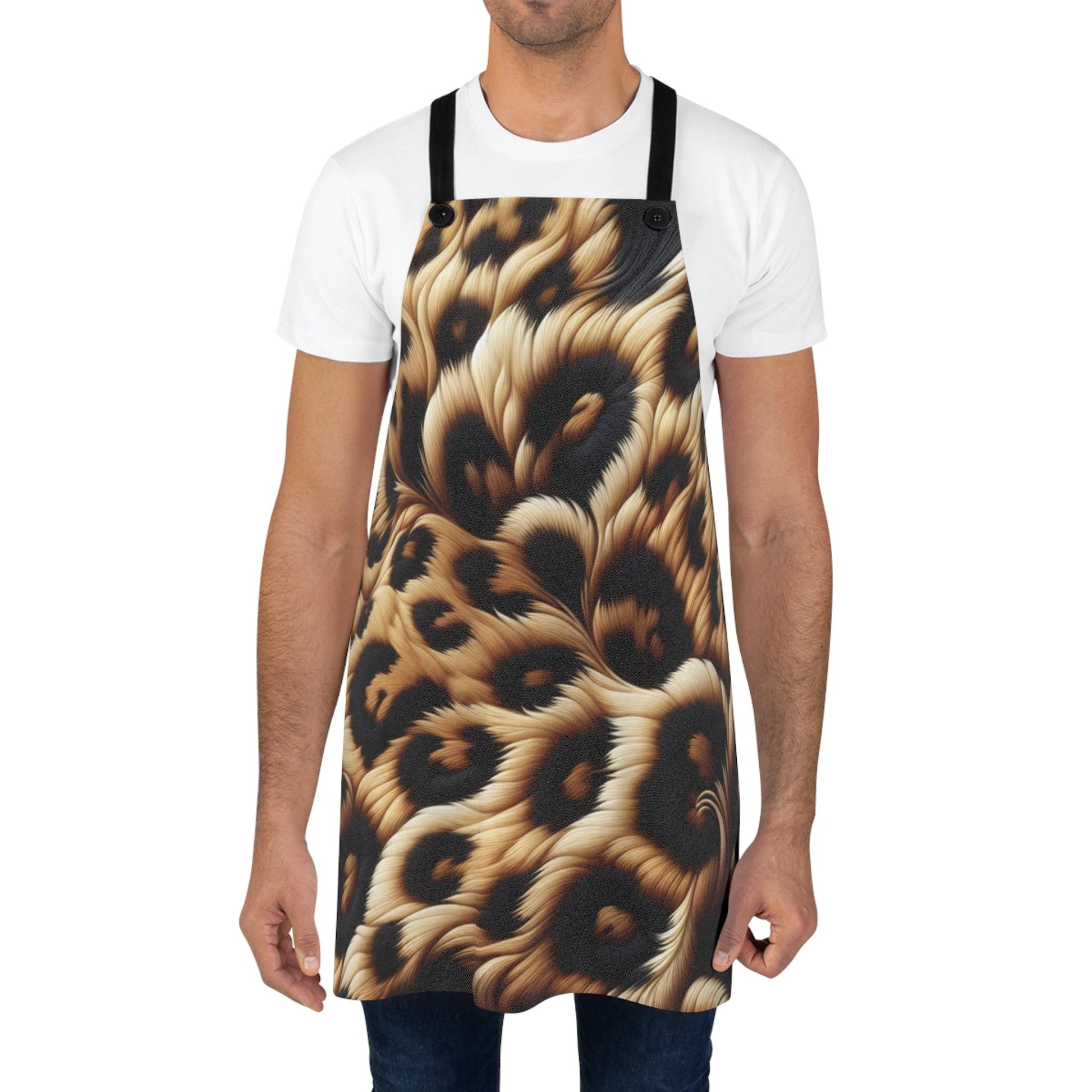Luxe Animal Print Apron for Cooking, Baking, and Grilling, Perfect Gift for Foodies, Chef Apron, Kitchen Decor, Unique Gift by Printify