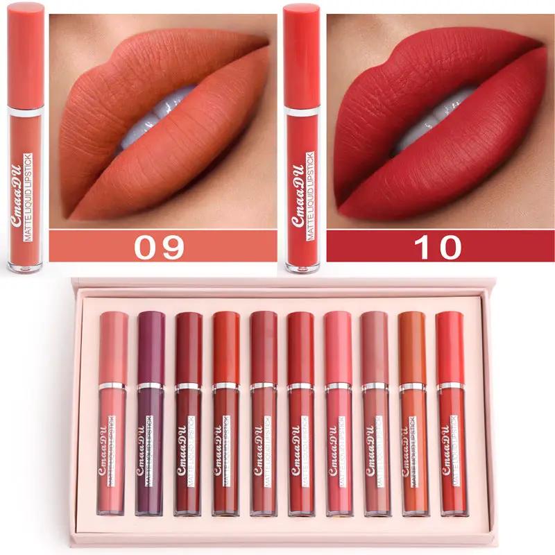 Women's Non-stick Cup Waterproof Matte Lipstick by GJG Denim