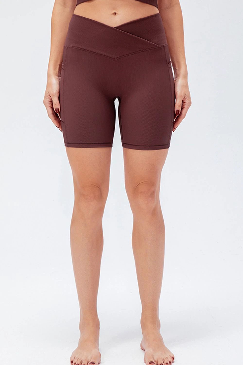 Slim Fit V-Waistband Sports Shorts by Lady Ros