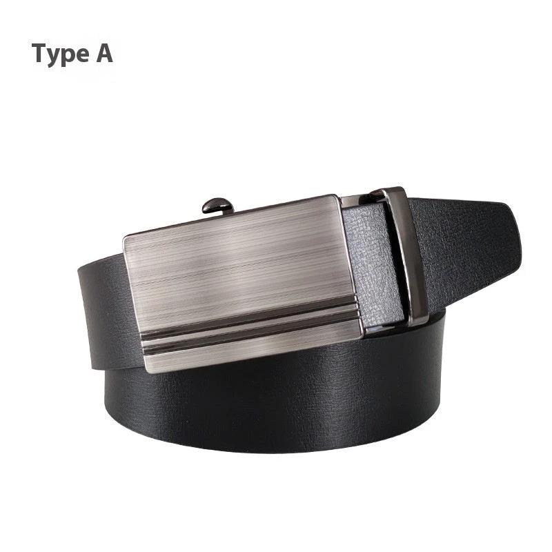 Men's Classic Casual Business All-match Automatic Buckle Belts by GJG Denim