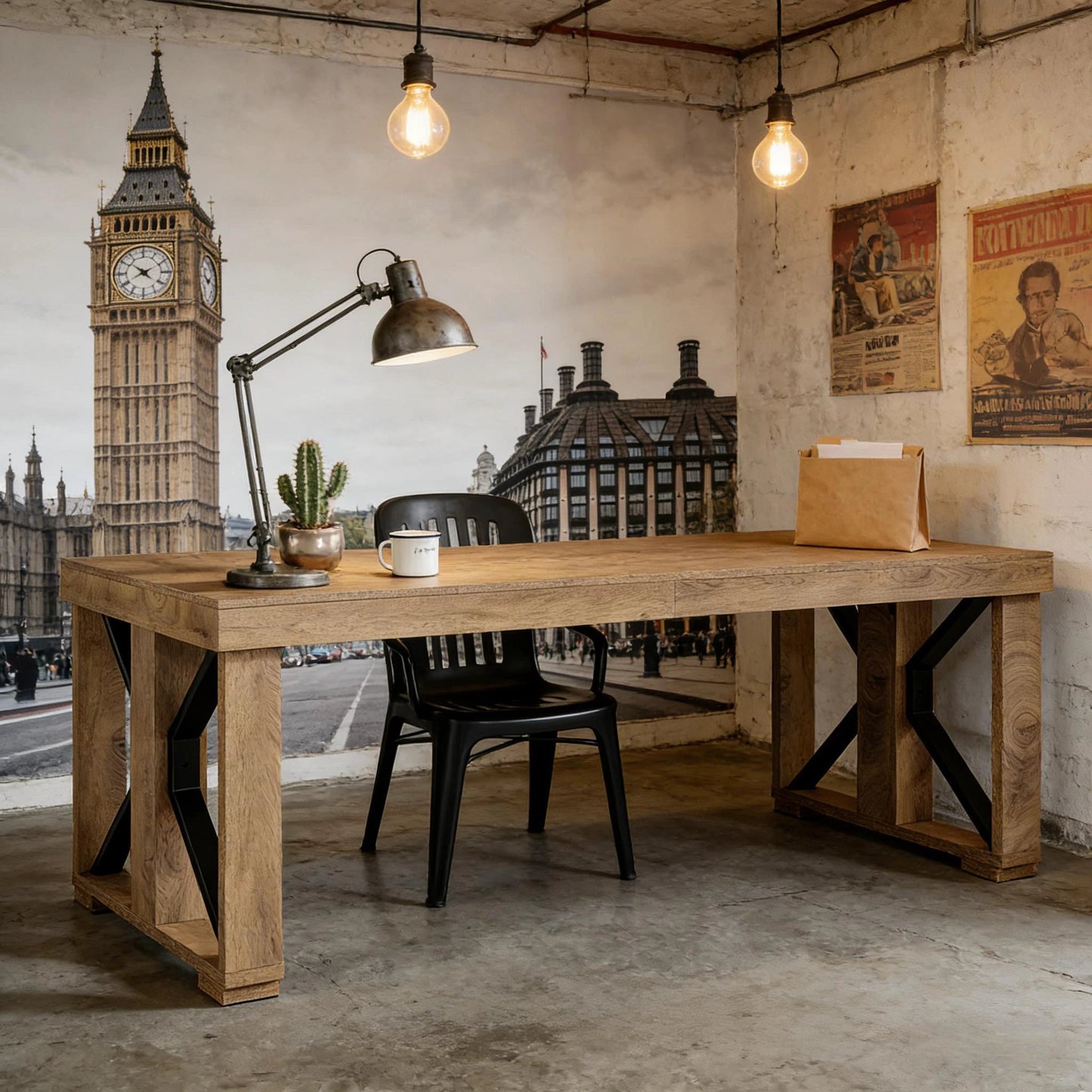 Home Office Desk, Modern Executive Desk, Computer Desk by GJG Denim