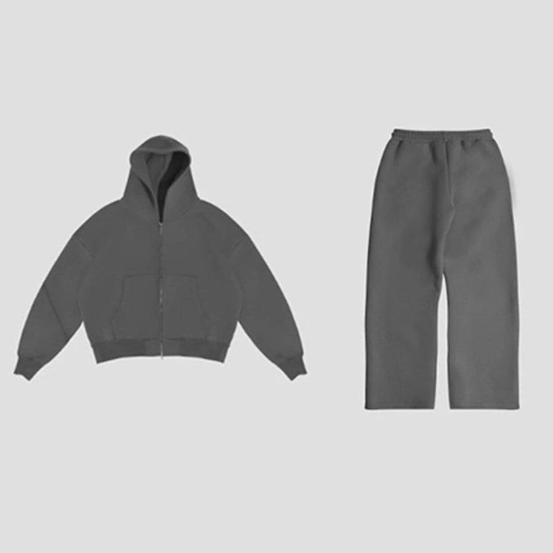 Retro Sports Casual Hoodie Leisure Suit by GJG Denim