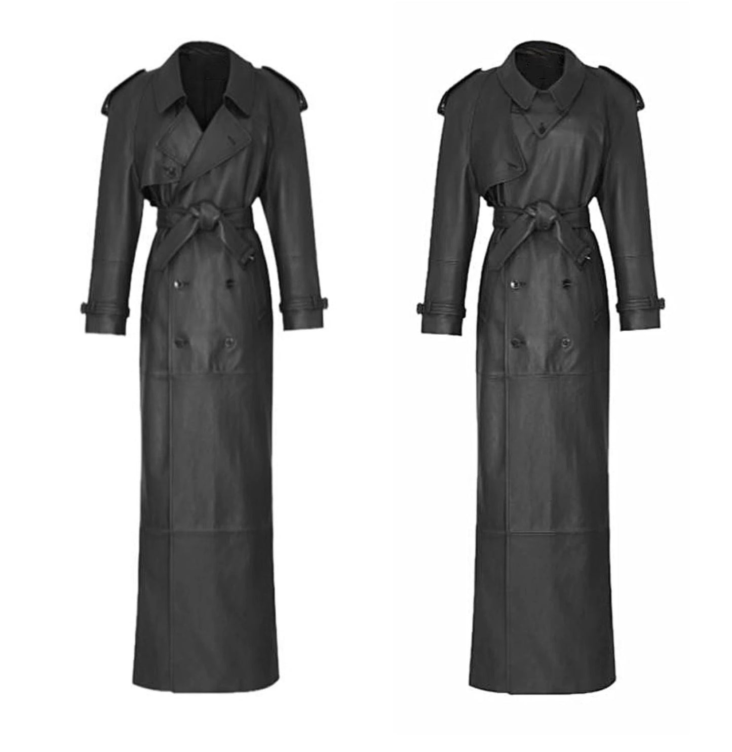 Autumn And Winter New Sheepskin Fried Street Handsome Trench Coat by GJG Denim