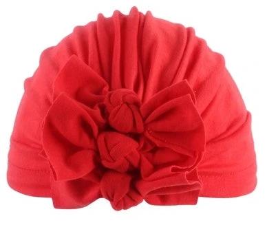 Pleated bowknot baby hat by GJG Denim