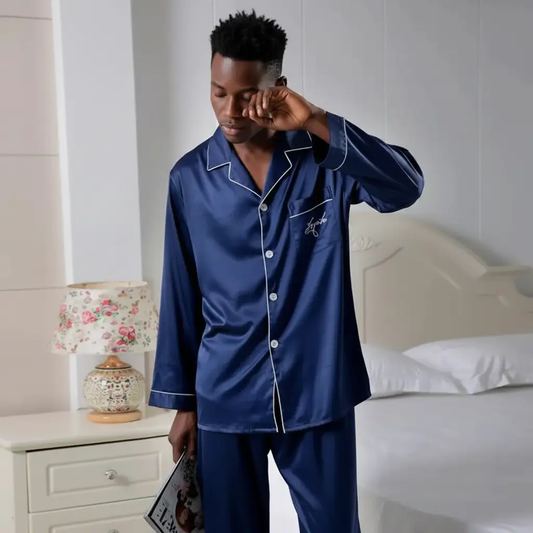 Men's Satin Pajamas by GJG Denim