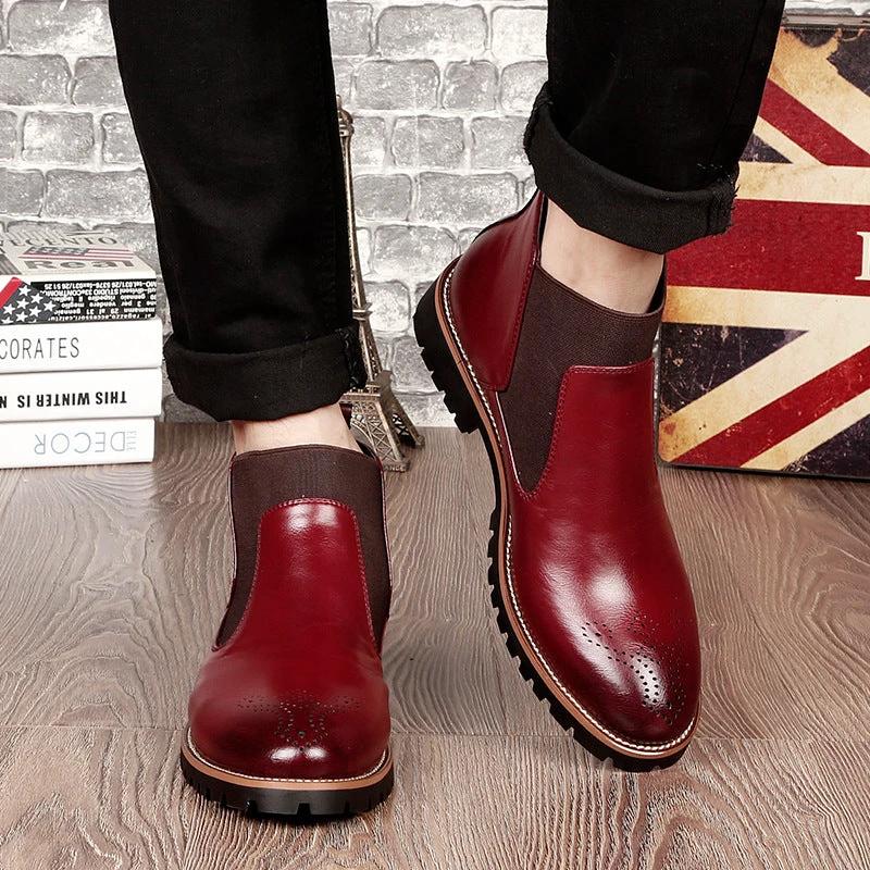 Brock Leather Boots Men Shoes Men Martin Boots by GJG Denim