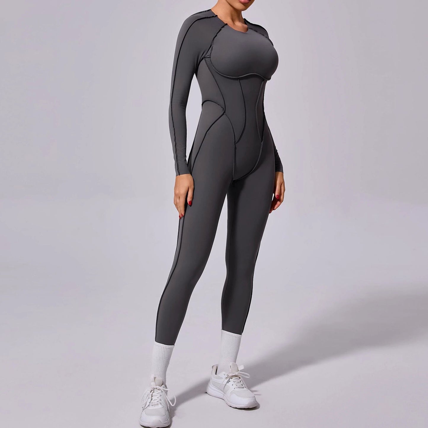 New Winter One-piece Sports Yoga Jumpsuit Backless Tight Jumpsuit by GJG Denim