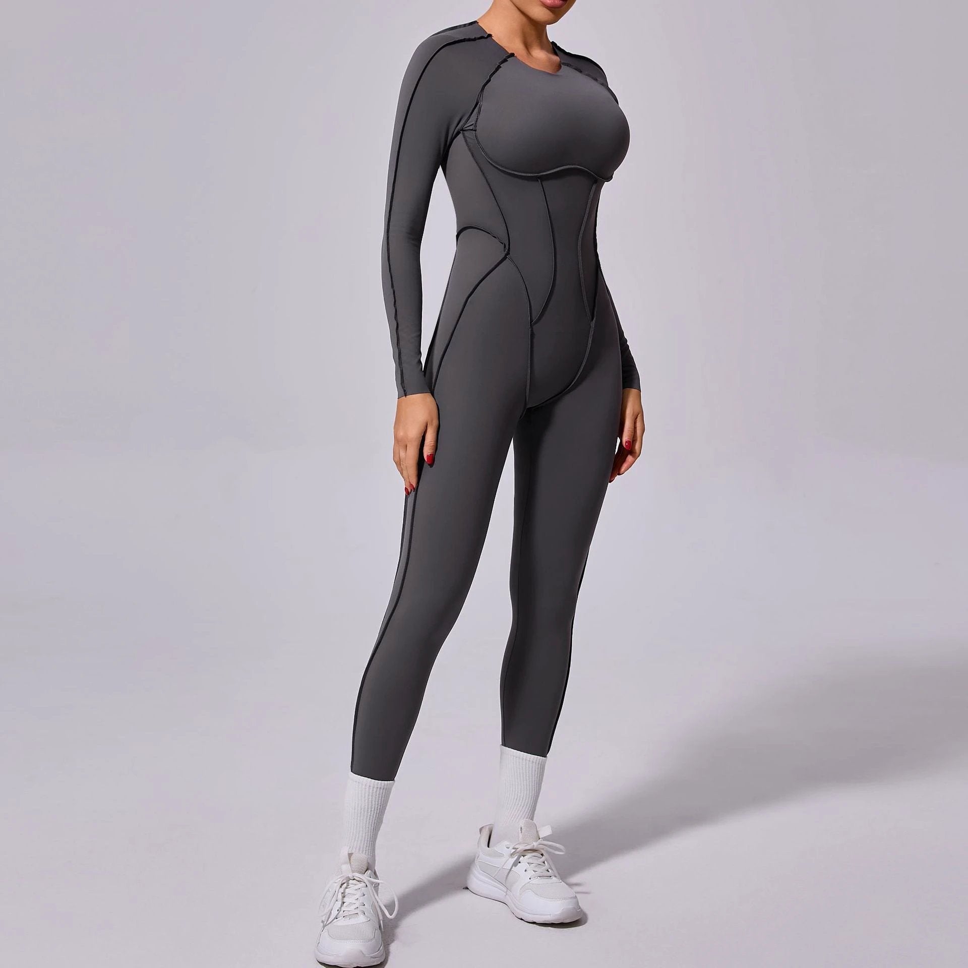 New Winter One-piece Sports Yoga Jumpsuit Backless Tight Jumpsuit by GJG Denim