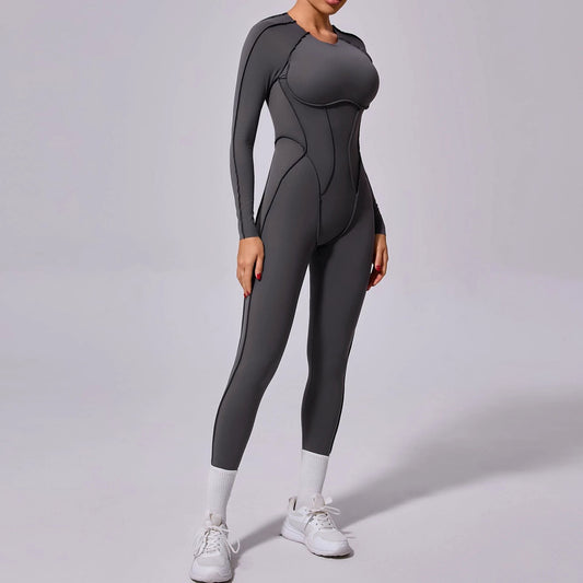 New Winter One-piece Sports Yoga Jumpsuit Backless Tight Jumpsuit by GJG Denim