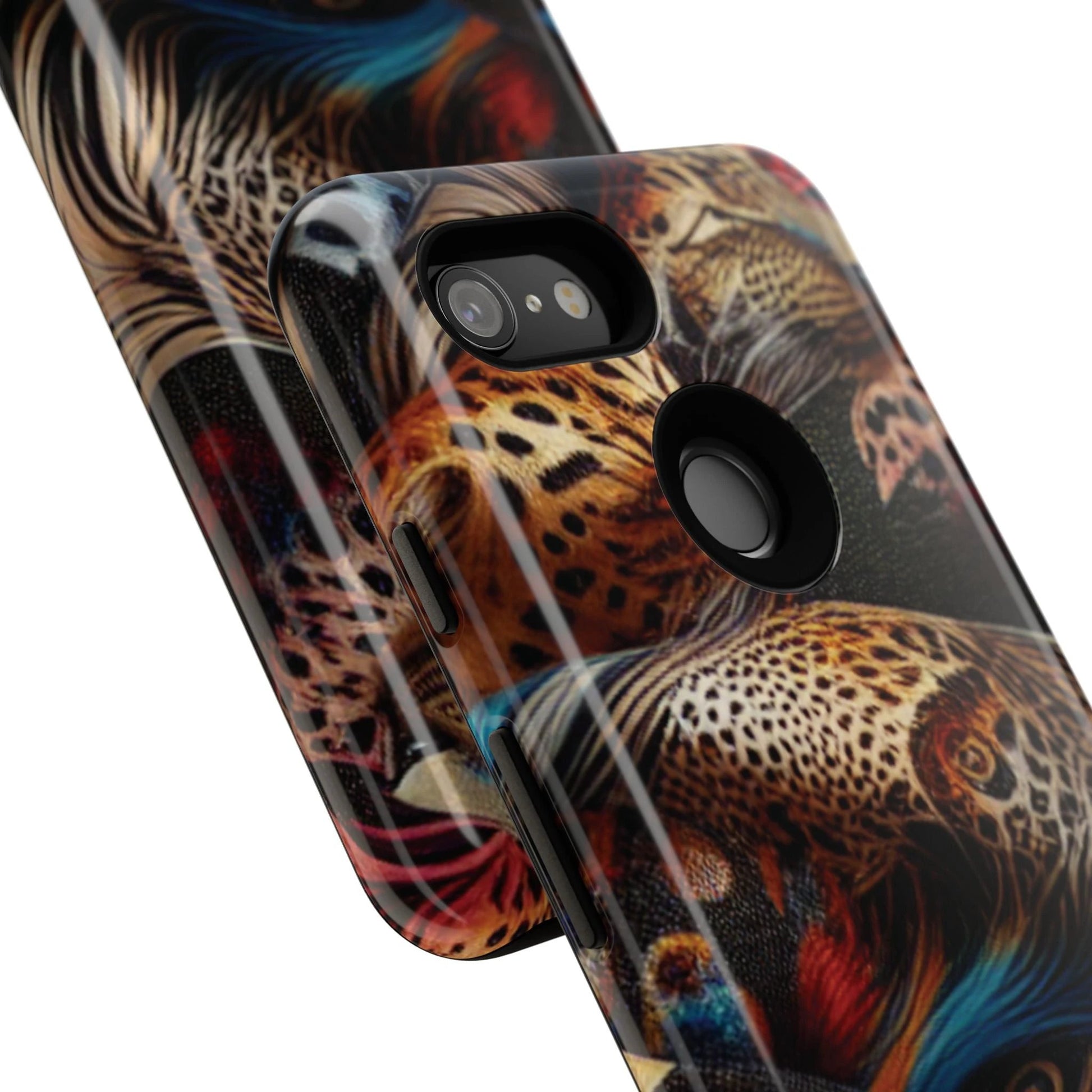 Stylish Tough Phone Case with Elegant Black and Gold Design by Printify