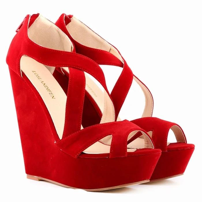 High-heeled hollow sandals by GJG Denim