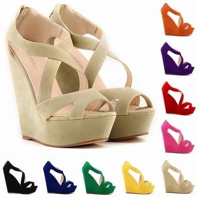 High-heeled hollow sandals by GJG Denim