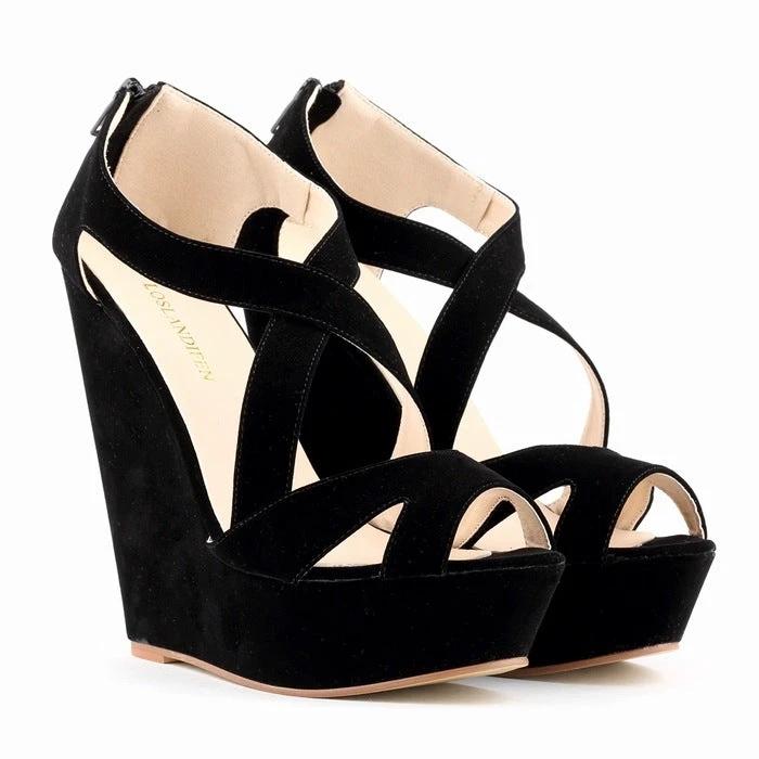 High-heeled hollow sandals by GJG Denim