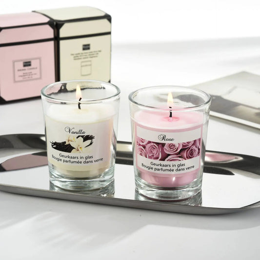 Plant Candles Aromatherapy Glass Romantic Fragrance by GJG Denim