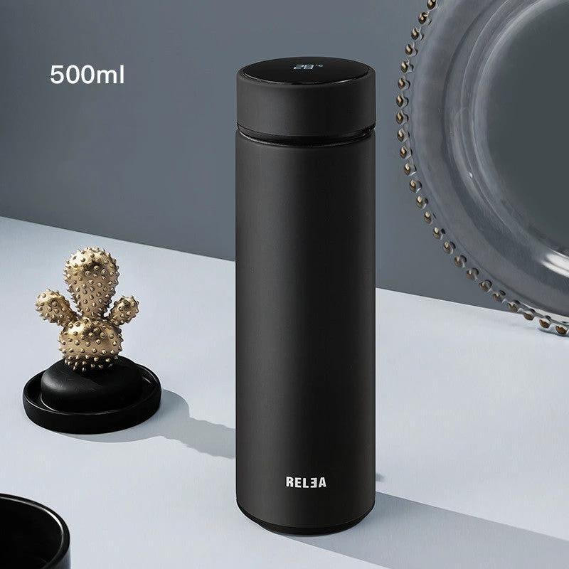 Intelligent Digital LCD Temperature Display Insulation Water Bottle by GJG Denim