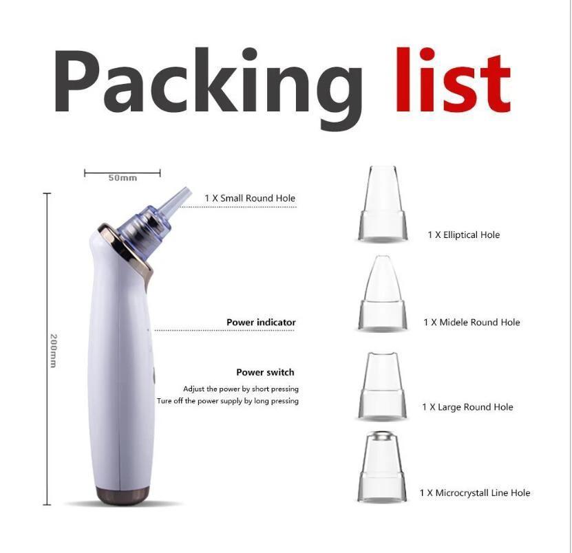 Blackhead Instrument Electric Suction Facial Washing Instrument Beauty Acne Cleaning Blackhead Suction Instrument by GJG Denim