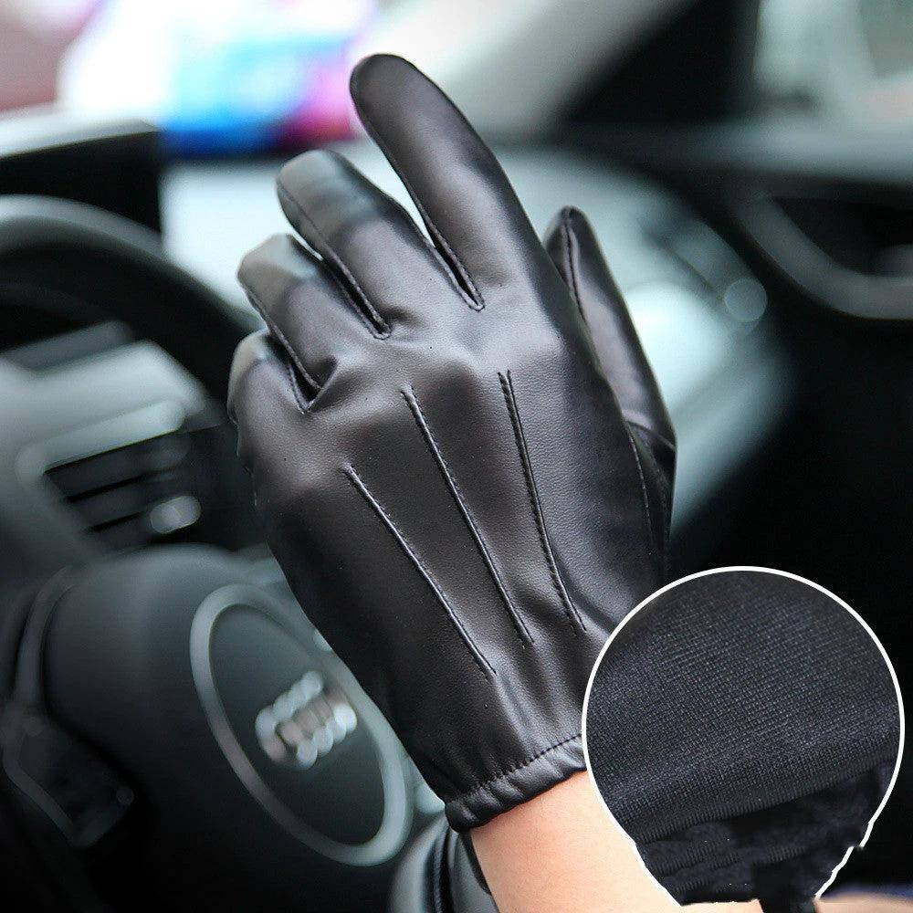 Men's PU Leather Gloves by GJG Denim