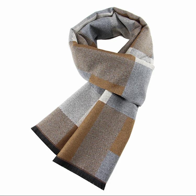 Men's Wool-like Scarf Plaid by GJG Denim