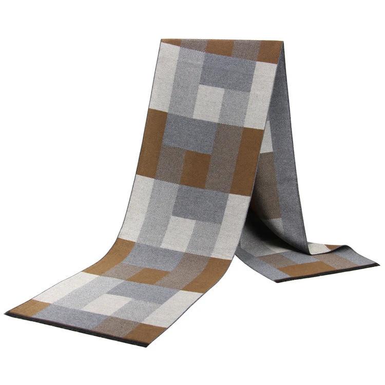 Men's Wool-like Scarf Plaid by GJG Denim