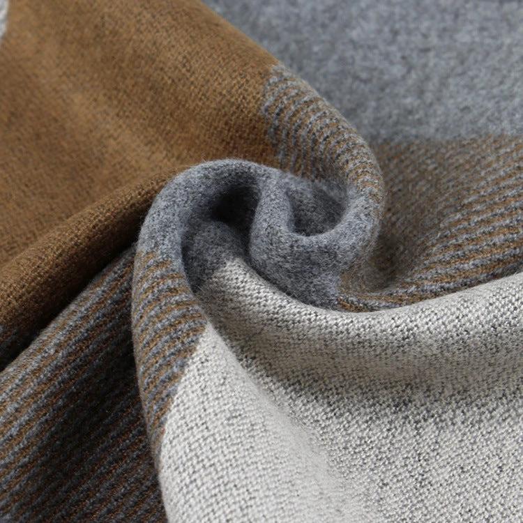 Men's Wool-like Scarf Plaid by GJG Denim