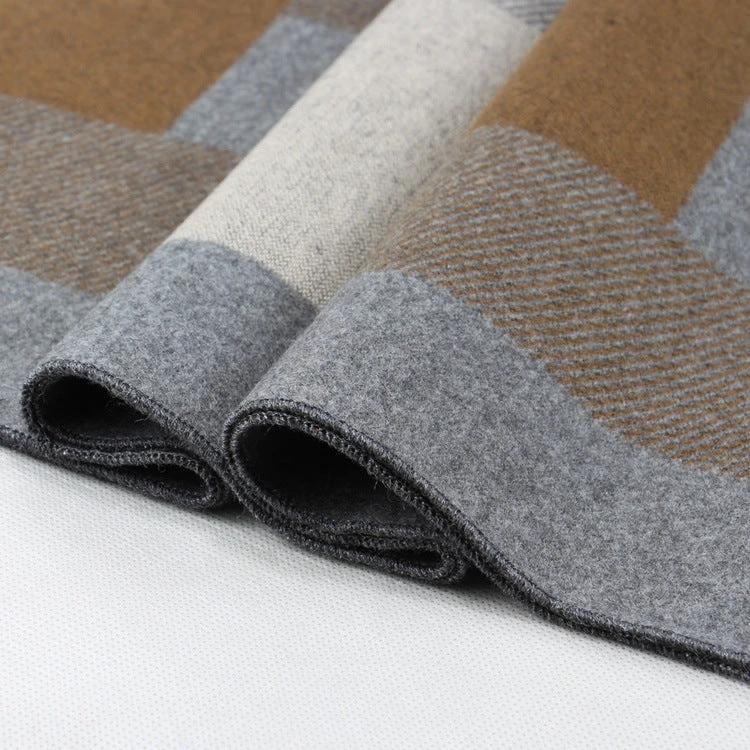 Men's Wool-like Scarf Plaid by GJG Denim
