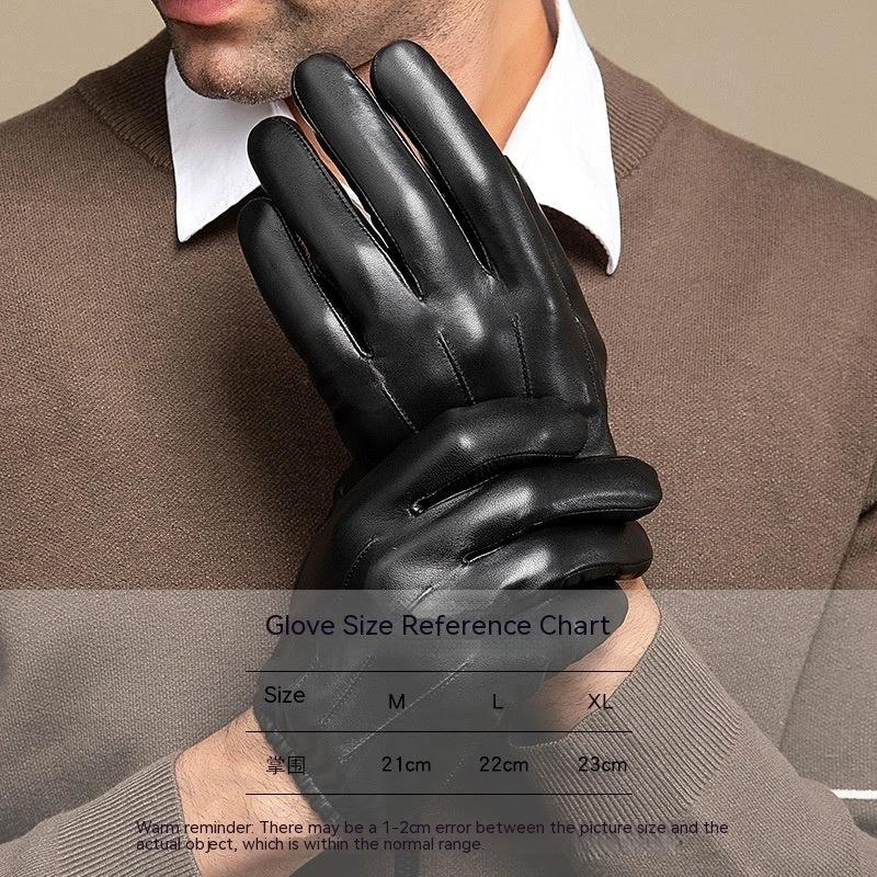 Genuine Sheep Skin Fleece Lined Gloves For Men by GJG Denim