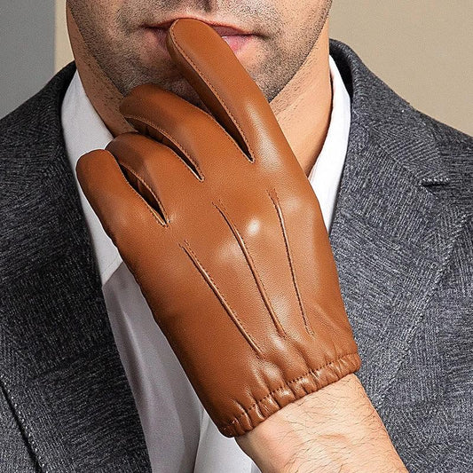 Genuine Sheep Skin Fleece Lined Gloves For Men by GJG Denim