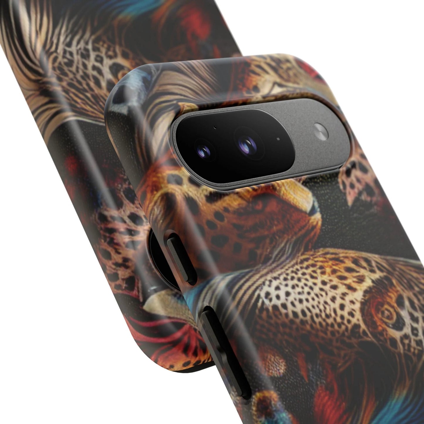 Stylish Tough Phone Case with Elegant Black and Gold Design by Printify