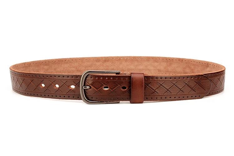 Men's Leather Pin Buckle Belt by GJG Denim