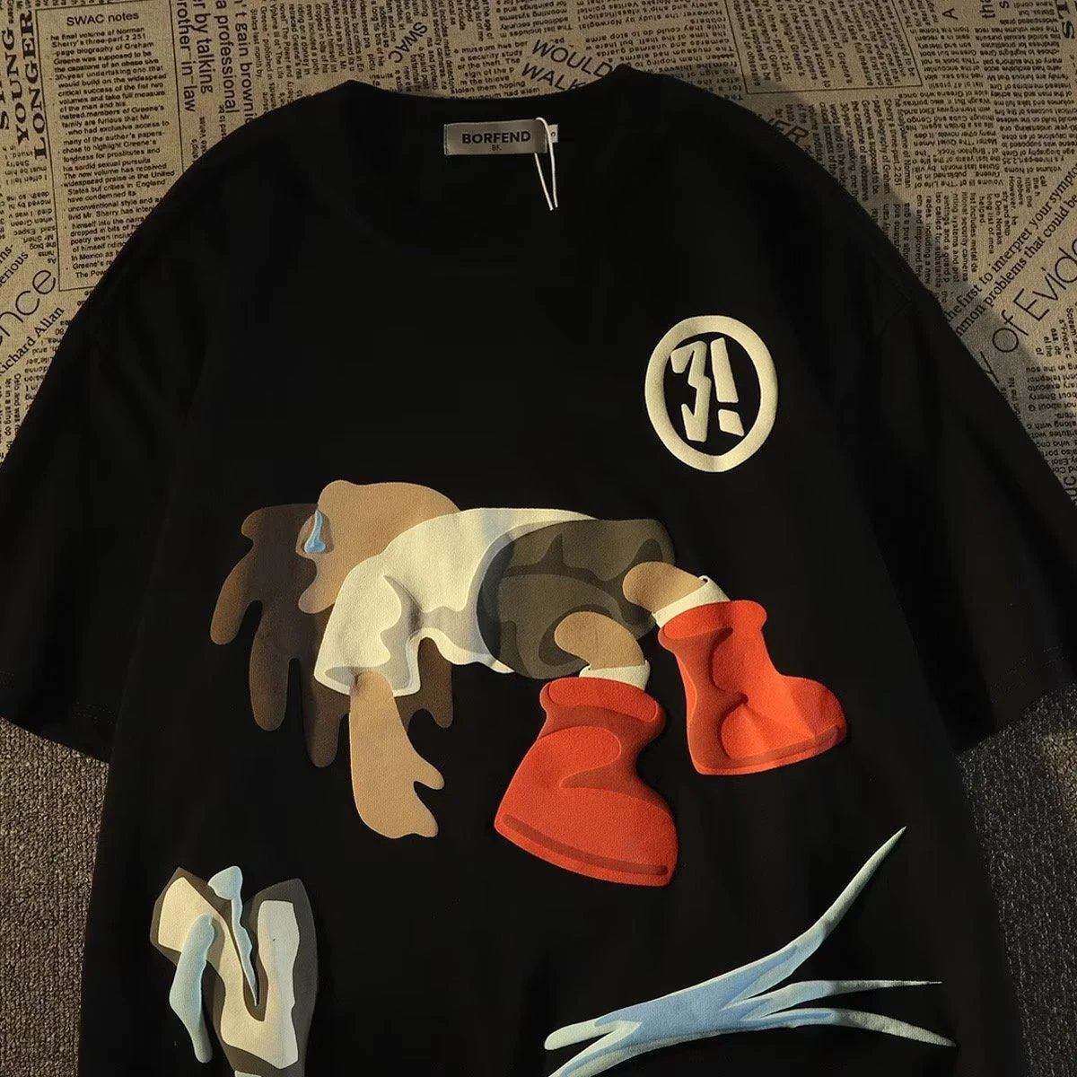 Cartoon Printed T-shirt For Men by GJG Denim