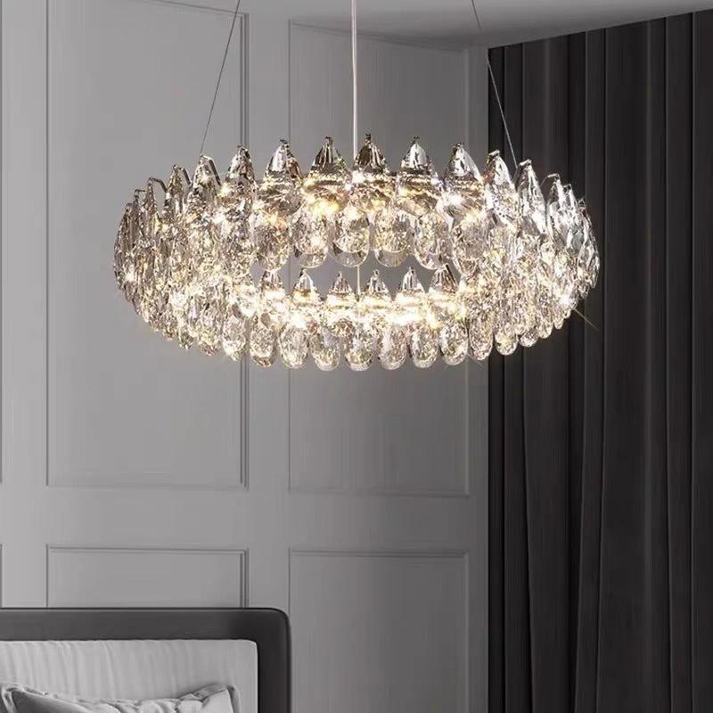 Crystal Modern Room French Villa Chandelier by GJG Denim