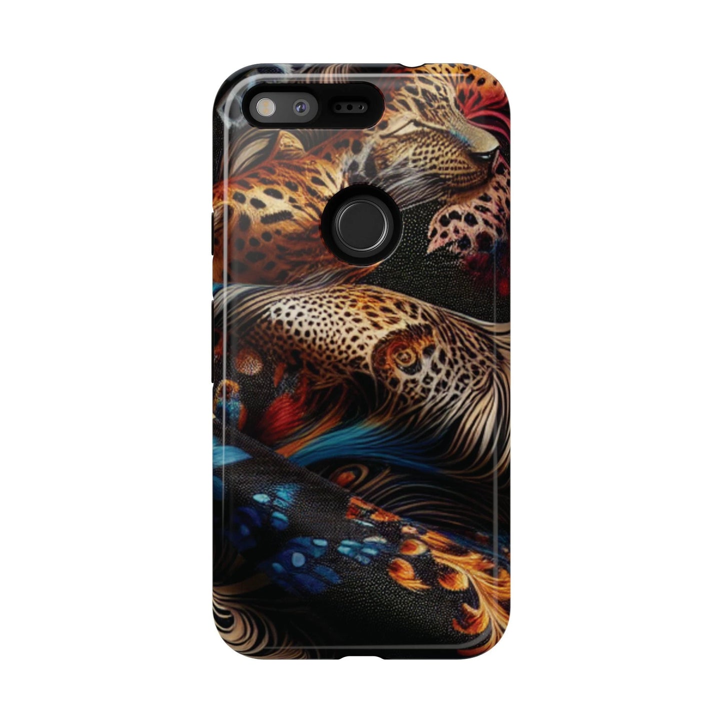 Stylish Tough Phone Case with Elegant Black and Gold Design by Printify