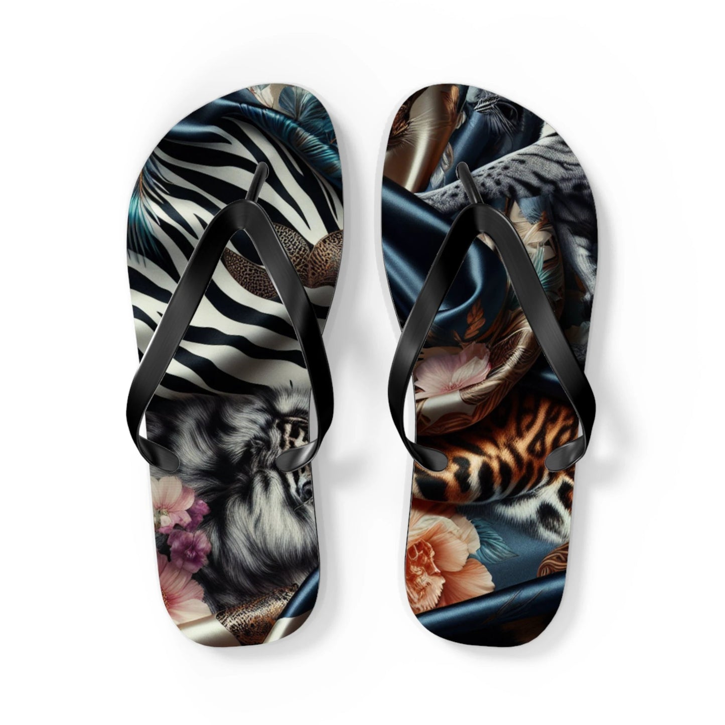 Boho Chic Flip Flops - Trendy Summer Footwear for Beach Days, Pool Parties, Casual Outings, Vacation Essentials, Gift for Her by Printify