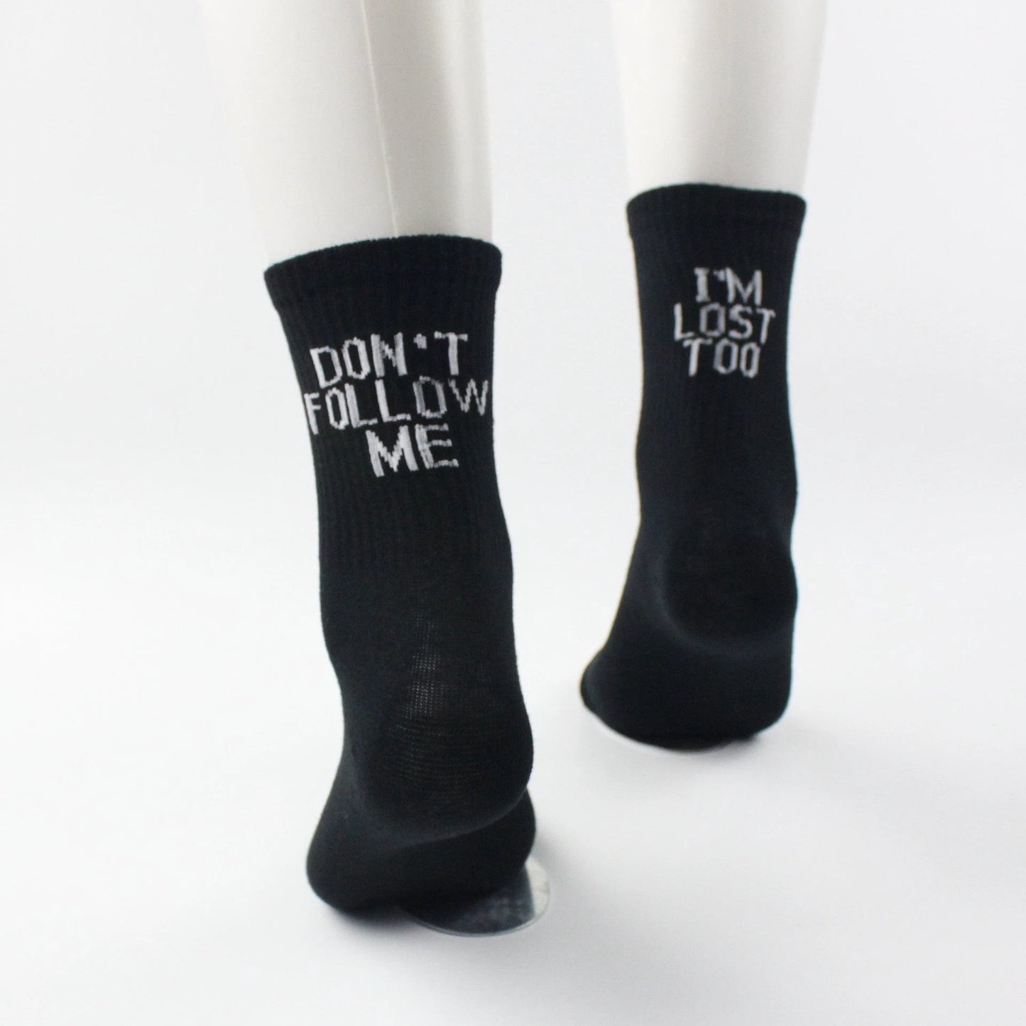 Men's "Don't Follow Me I'm Lost Too" Socks by GJG Denim