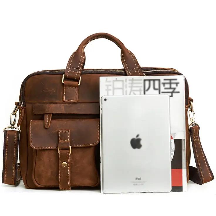 Genuine Retro 15.6 inch Laptop Bag For Men by GJG Denim