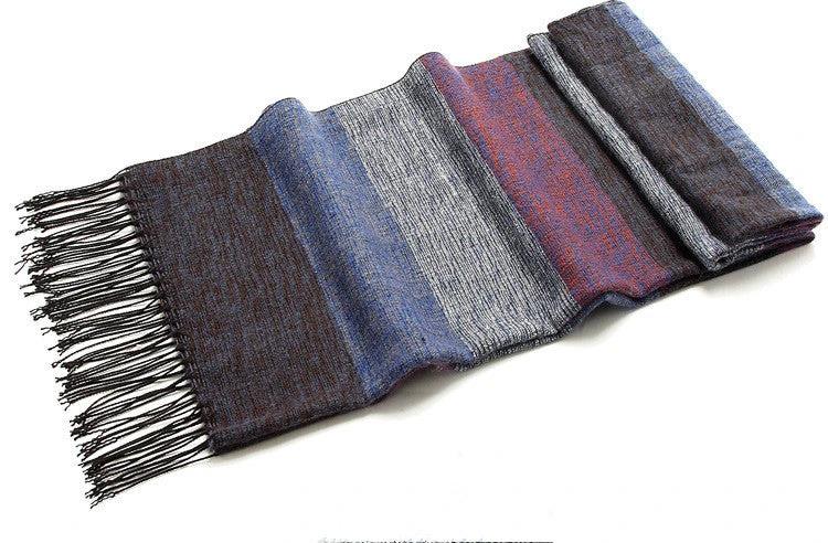 Men's Stripped Casual Scarf by GJG Denim
