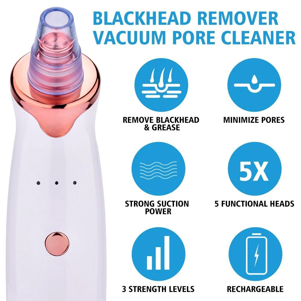 Blackhead Instrument Electric Suction Facial Washing Instrument Beauty Acne Cleaning Blackhead Suction Instrument by GJG Denim