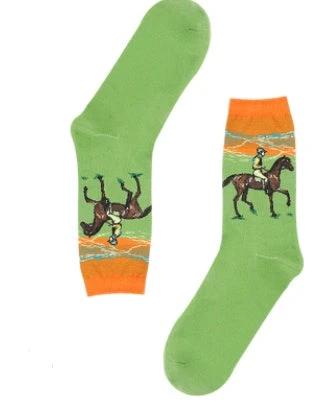 Mid Length Casual Versatile Cotton Men's Socks by GJG Denim