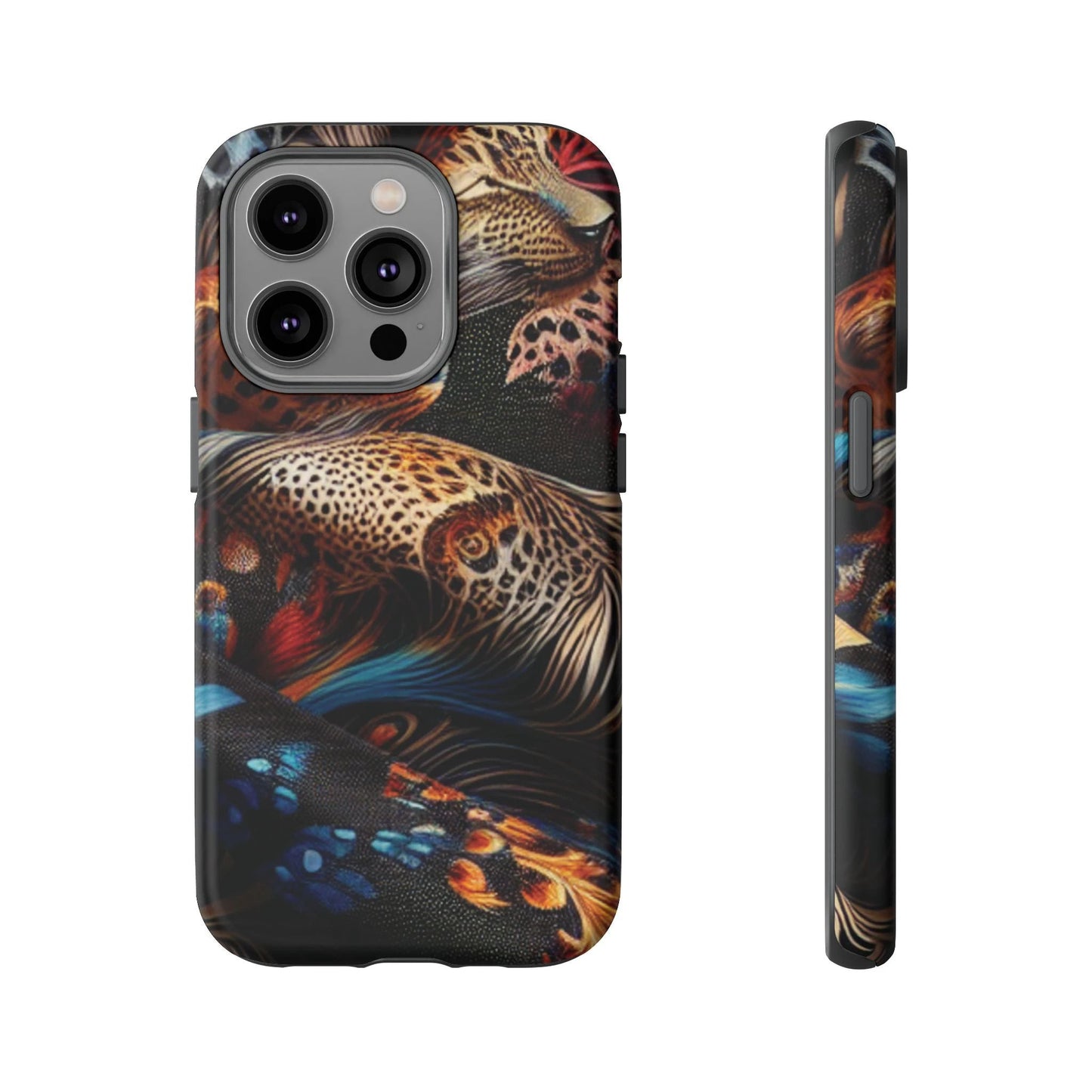 Stylish Tough Phone Case with Elegant Black and Gold Design by Printify