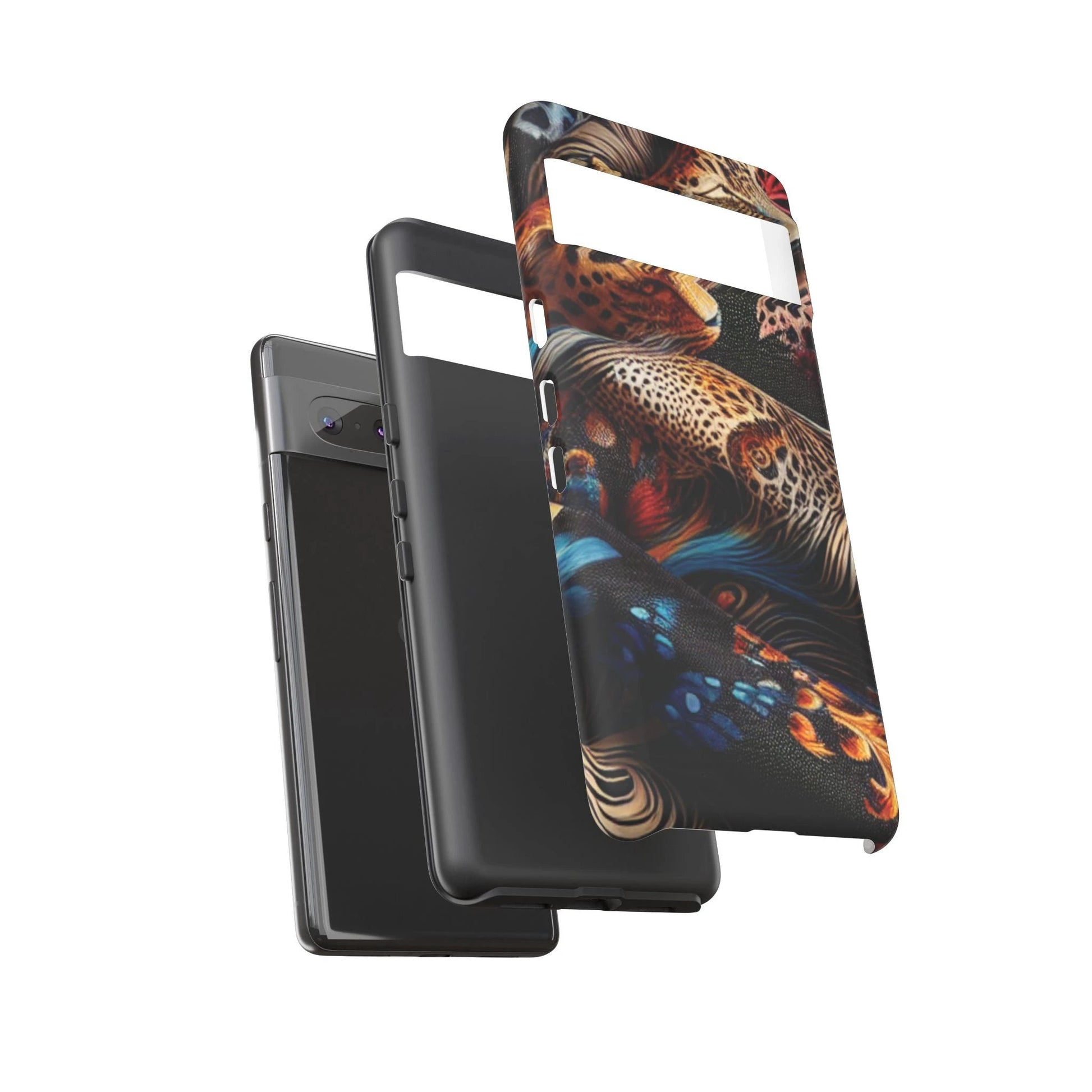 Stylish Tough Phone Case with Elegant Black and Gold Design by Printify